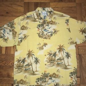 Tommy bahama  yellow Hawaiian button  down
